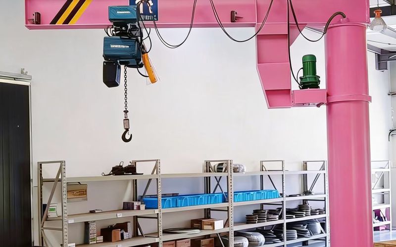 Ruibo pillar jib crane with electric chain hoist